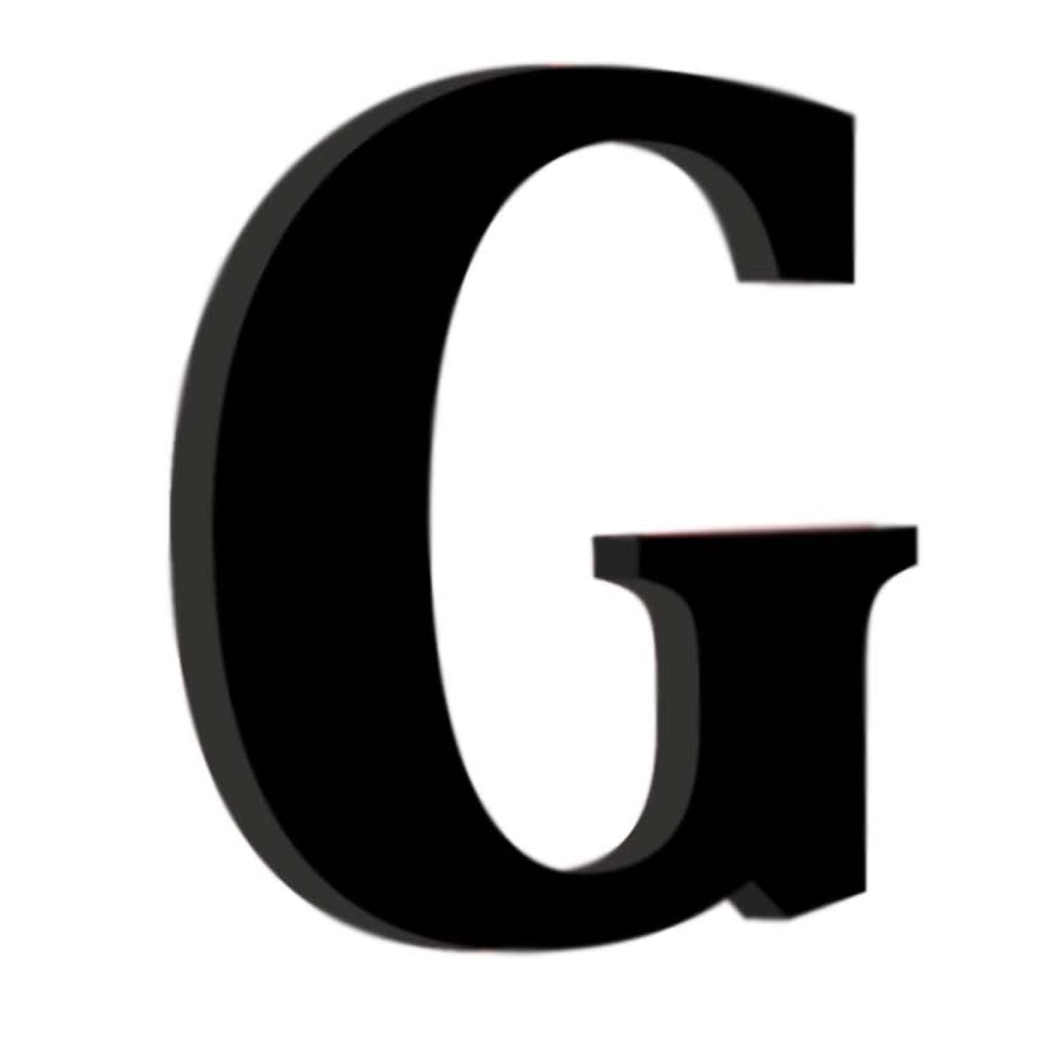 Chalk My Theme Wooden Alphabets and Numbers for Wall Decoration | 5 Inch Large Wooden Letter G in Black