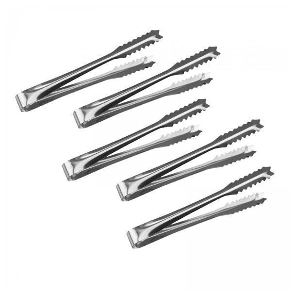 Ujeavette 3Xstainless Steel Ice Tongs Appetizer Tongs Food Clip For Party Bar Restaurant 15Cm