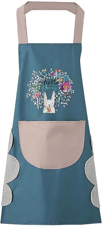 Shigoshree Kitchen Apron For Women Waterproof | Kitchen Apron For Women | Apron For Kitchen |With Big Front Pocket Handwiping T