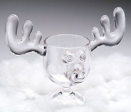 A&R Collectibles Christmas Eggnog Moose Mugs - Gift Boxed Set Of 2 - Acrylic Safer Than Glass 8 Oz.