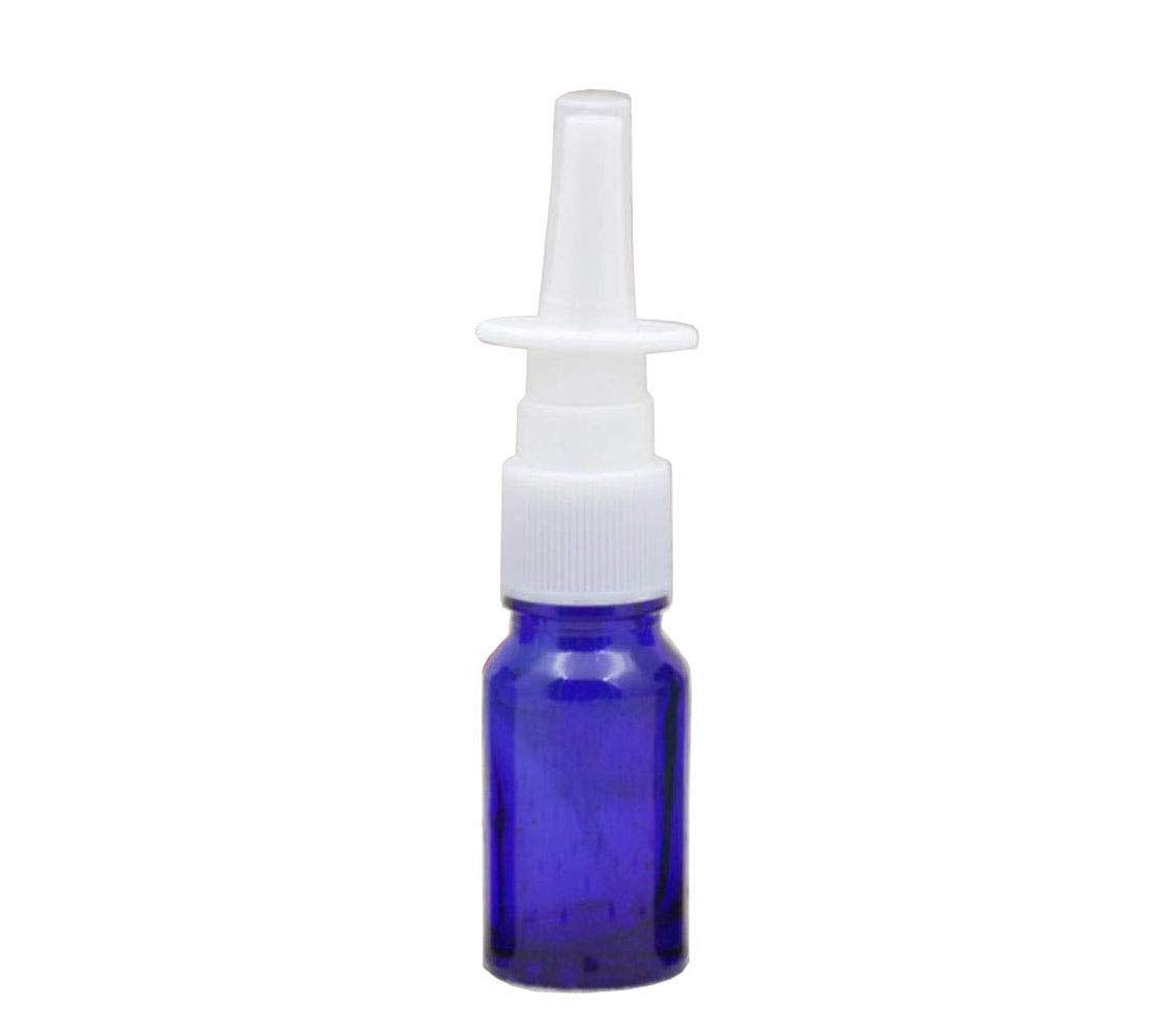 Quupy 6Pcs 10Ml/0.34Oz Empty Refillable Glass Nasal Spray Bottle Container Pot With Fine Mist Sprayers For Makeup Cosmetics Esse