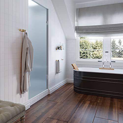 Gatco 4060 Elevate 24'' Towel Bar, Brushed Brass/Wall Mounted 24 Inch Towel Holder For Bathroom