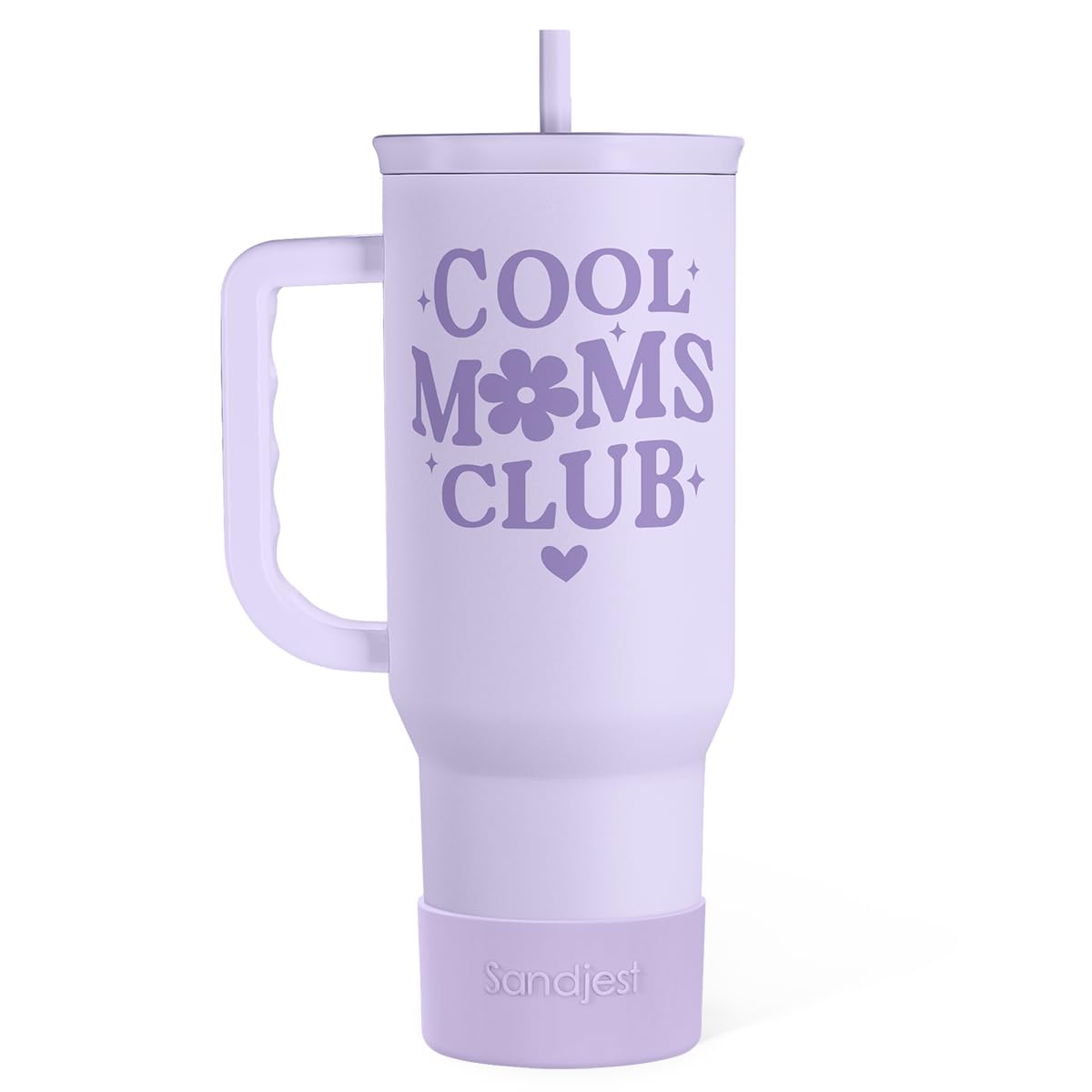 Gift for Mom - Cool Mom Club Stainless Steel Tumbler with Handle, Travel Coffee Mug for Moms - Gifts for Birthday Christmas Moth