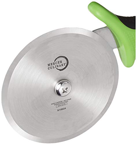Mercer Culinary Millenniapizza Cutter With Green Handle, 4 Inch Wheel, Stainless Steel