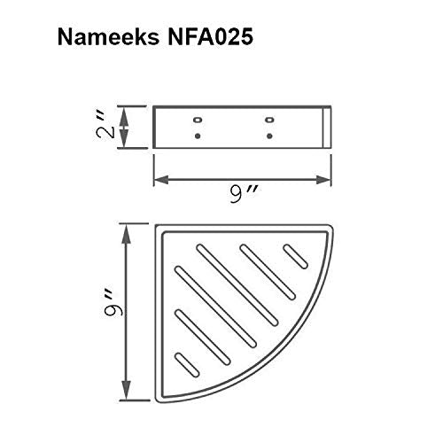 Nameeks Nfa025 Shower Basket, One Size, Chrome