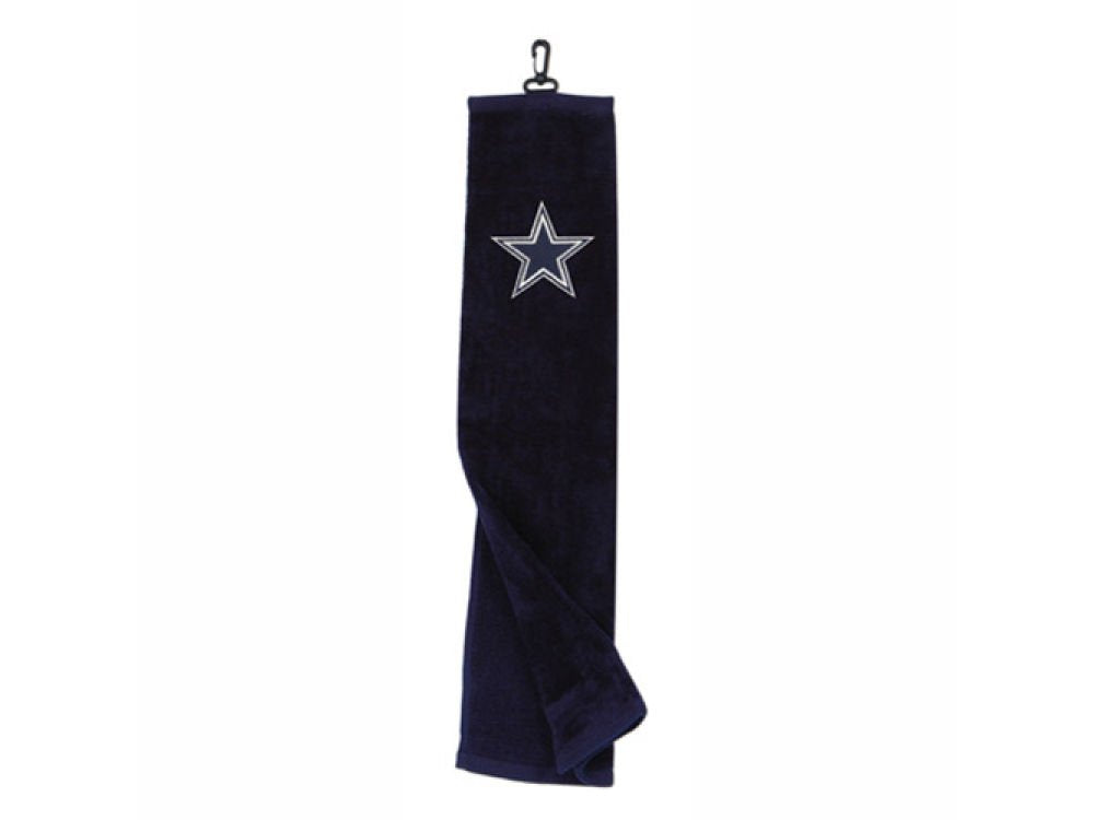Team Golf NFL Dallas Cowboys Embroidered Golf Towel Embroidered Golf Towel, Checkered Scrubber Design, Embroidered Logo
