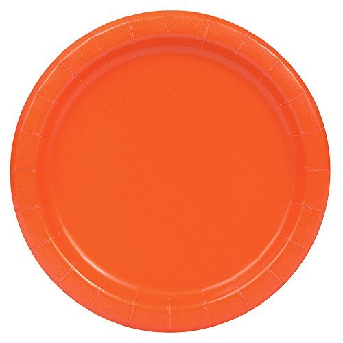 Unique Industries Solid Round Dinner Paper Plates, 9'', 16 Pcs, Emerald Green