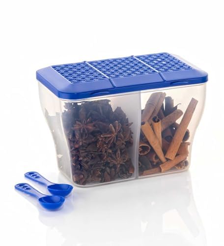 Homewiz 2 Section Kitchen Storage Box | Fridge Storage Containers | Airtight, Durable, BpaFree Plastic Container | Organize Gra