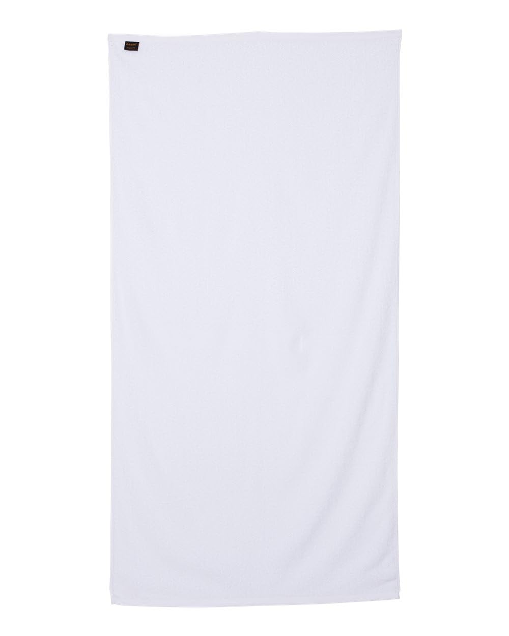 Q-Tees Velour Beach Towel - White  One Size