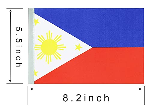 Zxvzyt Philippine Filipino Flag Banner String,Small Mini Philippines Pennant Flags,For Grand Opening,Olympics,National Sports Ev