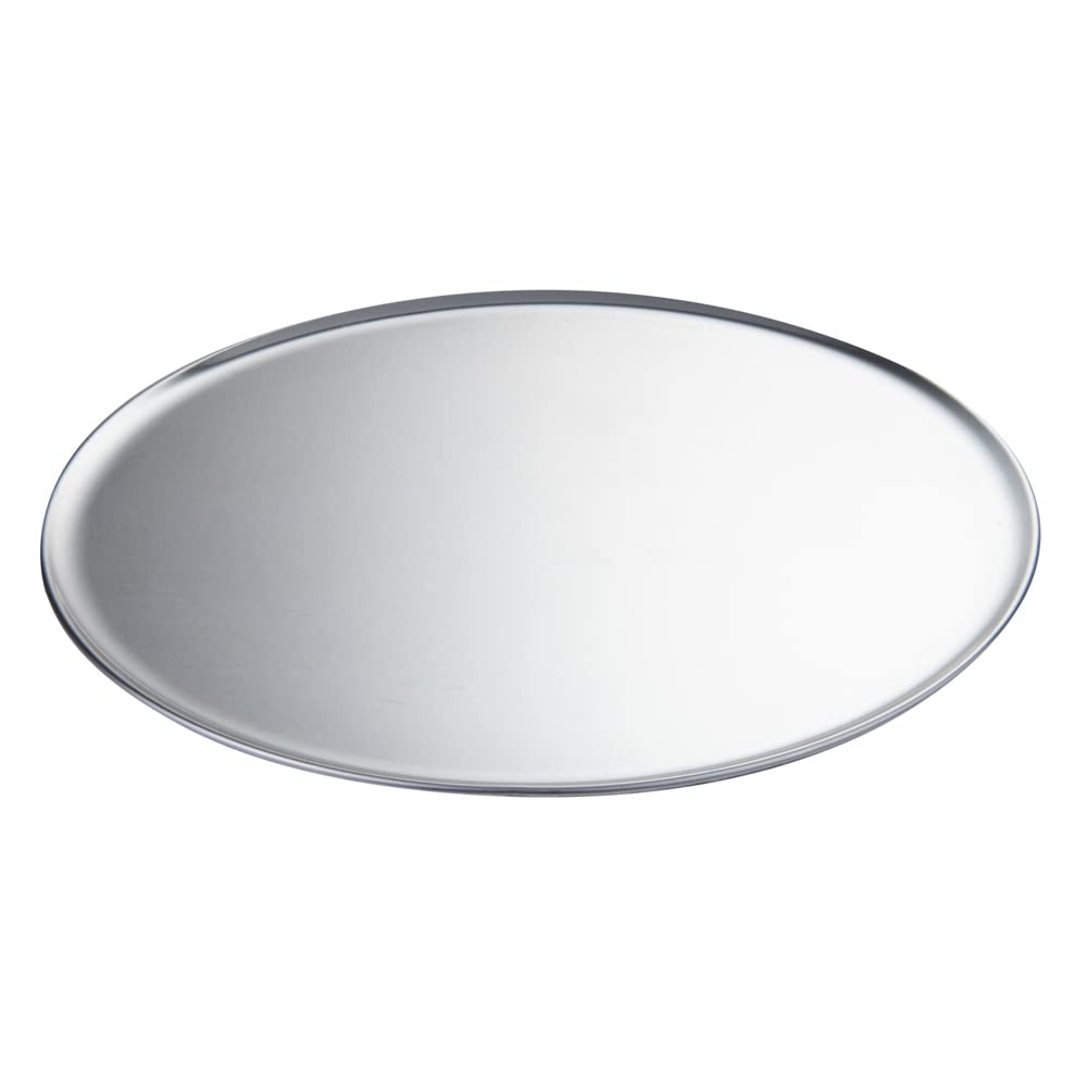 Restaurantware Met Lux 18 Inch Commercial Pizza Pan 1 Coupe Style Pizza Cooking Tray - Heavy-Duty 18-Gauge Aluminum Round Baking