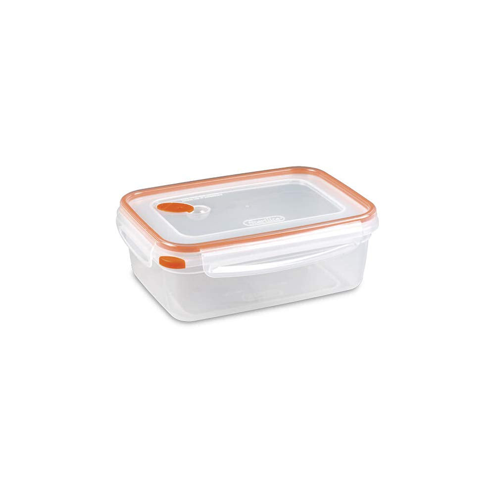 Sterilite Ultra-Seal 8.3 Cup Rectangle, Airtight Food Storage Container, Latching Lid, Microwave and Dishwasher Safe, Clear With