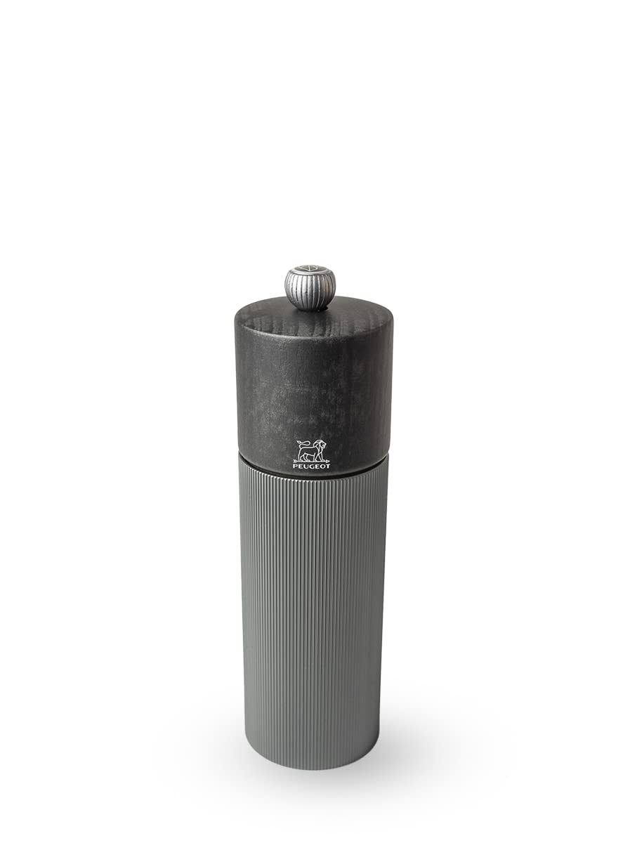 PEUGEOT- Line Salt Mill - Classic Grind Adjustment - Aluminum and PEFC Certified Wood - Made in France - Carbon Color.18 cm-7