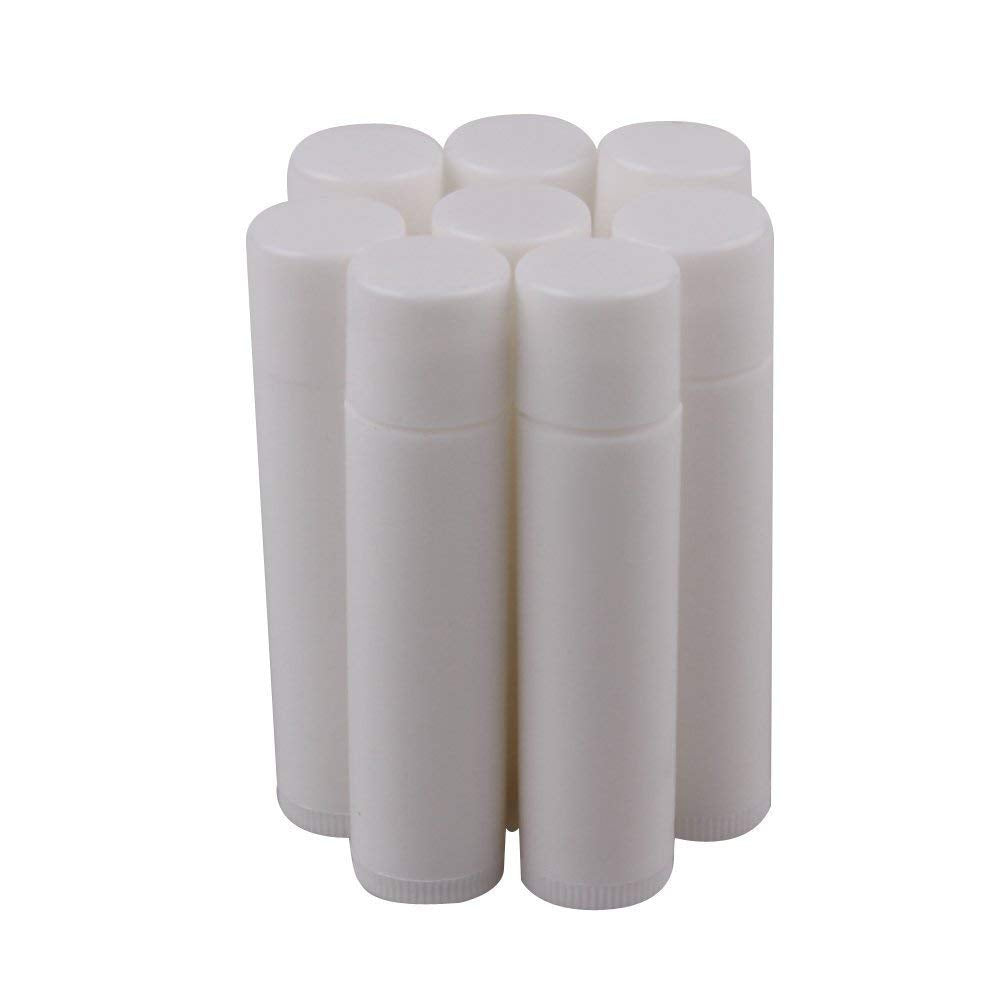 50 White Empty Lip Balm Tubes Containers By Upstore
