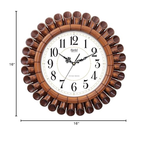 Ajanta Plastic Analog Wall Clock 15.7 Inches Vintage Wall Clock For Bedroom,Hall,Office And Drawing Room,White