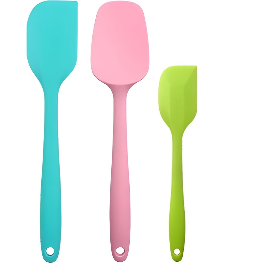 Besillia Silicone Spatula Set, Food Grade BpaFree, High Heat Resistant NonStick Silicone Spatulas, Strong Steel Core & Ergonom