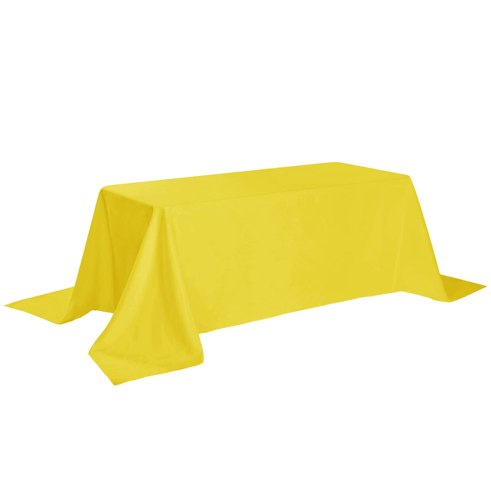Rectangle Tablecloth - 90X156 Yellow Tablecloth - Stain And Wrinkle Resistant Washable Polyester Table Cloth, Decorative Fabric