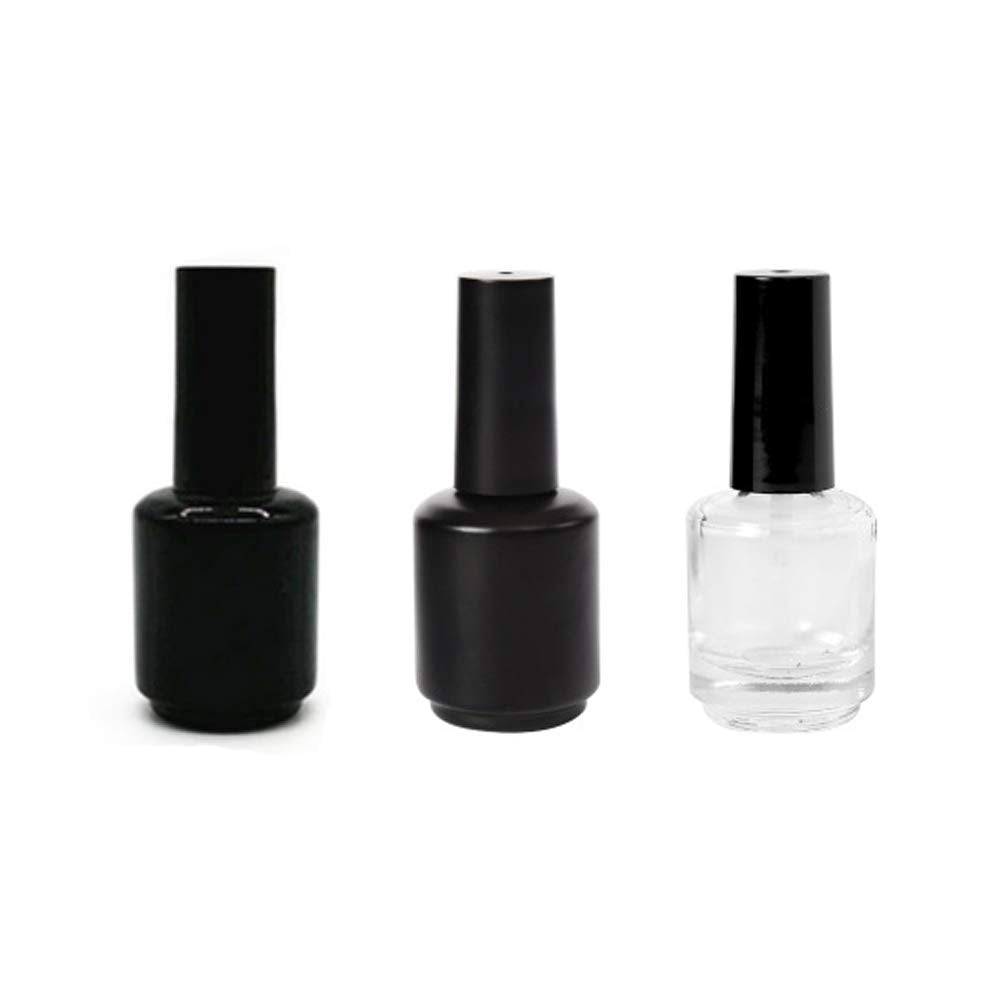 Constore 10Pcs Nail Polish Bottles Vials With Black Brush Cap Nail Art Sample Containers Storage Holder Diy Beauty Tools Refilla