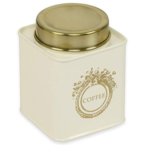 Elan Stainless Steel Dreamer Coffee Canister,Square Air-Tight Container For Kitchen Rack,Food Storage Jars,Kitchen Grocery Organ