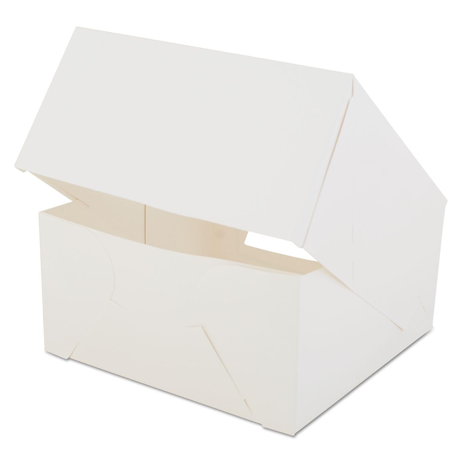 Southern Champion Tray 24053 Paperboard White Window Bakery Box, 8 Length X 8 Width X 4 Height (Case Of 150)