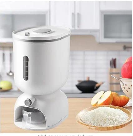 Jolfay Rice/Cereal/Grain Dispenser Airtight Food Storage Containers Rice Dispenser Countertop Cereal Grain Pulses Container Or C
