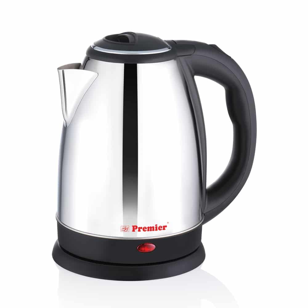 Premier Sizzle Stainless Steel Electric Kettle With Stainless Steel Body | 1.5 Litre | Used For Boiling Water, Making Coffee And