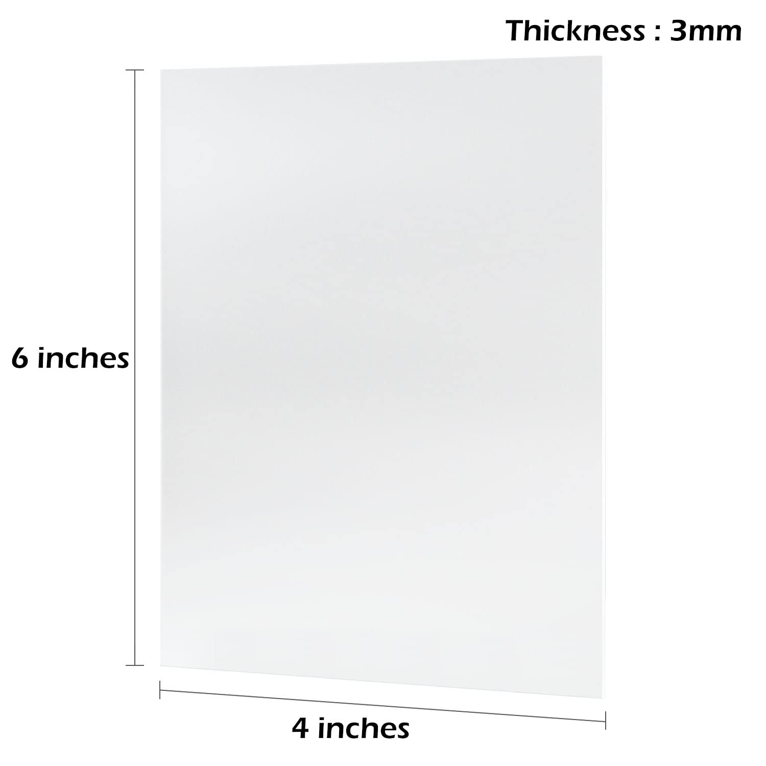 4X6 Inch Blank Frosted Acrylic Sign Acrylic Sheet 1/8 Inch Thick | Diy Frosted 4''X6'' Acrylic Pieces, Perfect As Table Numbers,