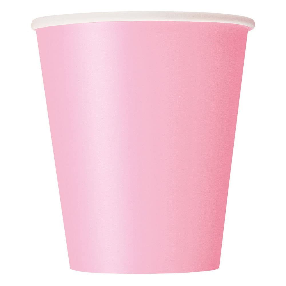 Lovely Pink Solid Paper Cups - 9Oz. Pack Of 14 - Premium Quality - Eco-Friendly & Sturdy Tableware - Perfect For Parties, Events