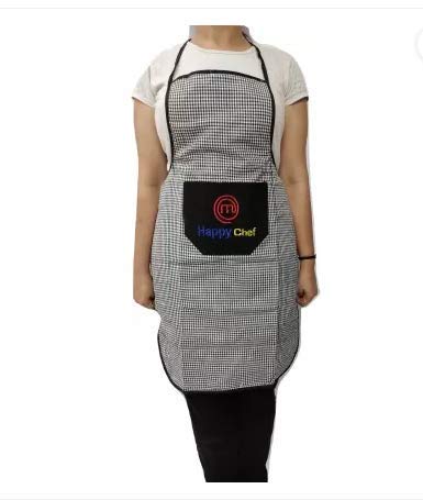 Dakshya Industries Cotton Home Use Apron  Free Size (Black, White, Single Piece)
