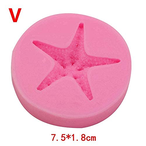 Starfish Shell Fondant Silicone Molds Cake Candy Cake Decoration Tools Diy Creative Chocolate Mold