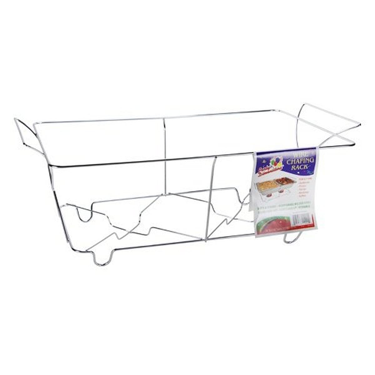 Party Dimensions Full Size Aluminum Wire Silver  1 Pc. Chafing Rack, 1 Count, Chrome