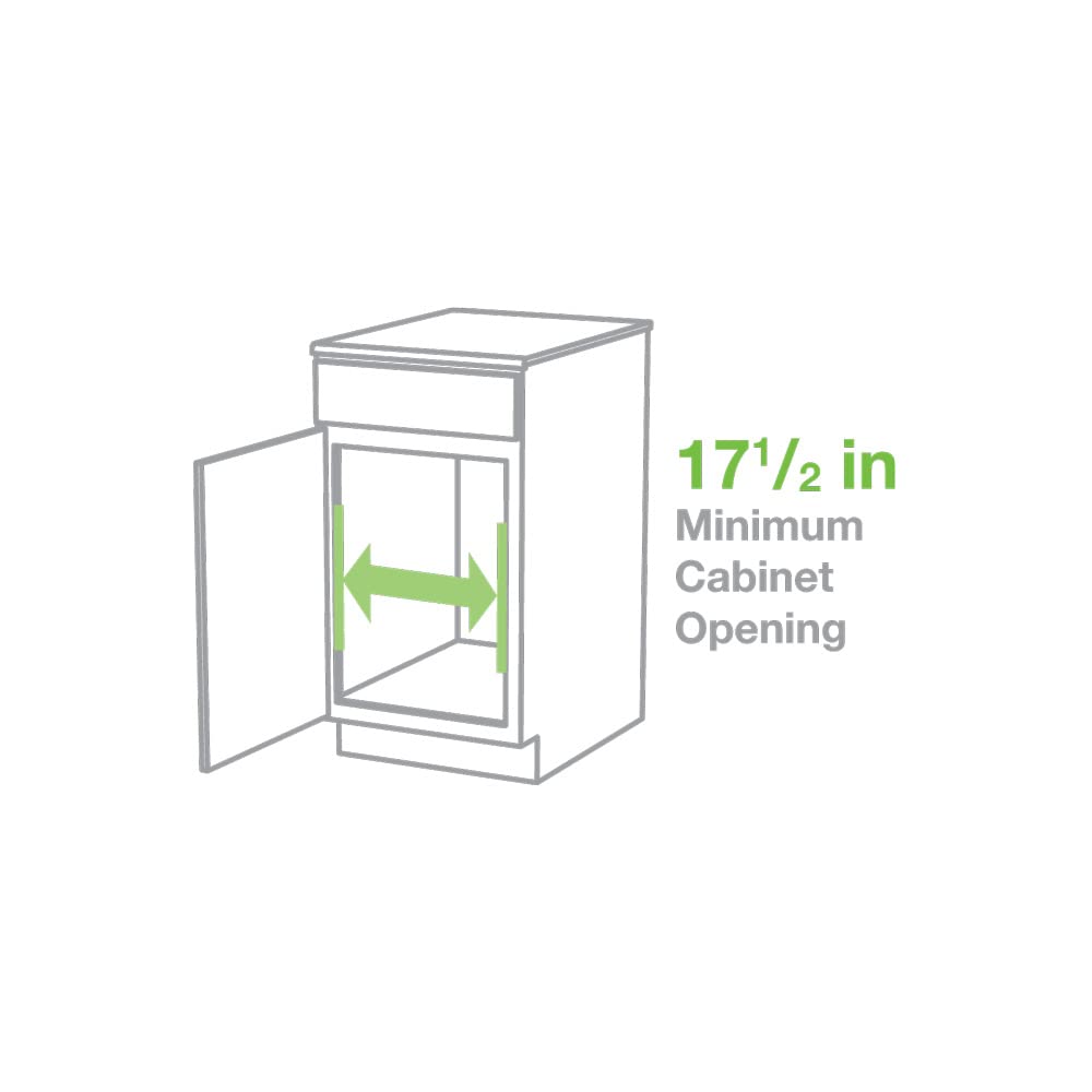 Knape & Vogt Simply Put 17.5-In W X 5.7-In H Metal 1-Tier Pull Out Cabinet Basket, 17 Inch, Frosted Nickel