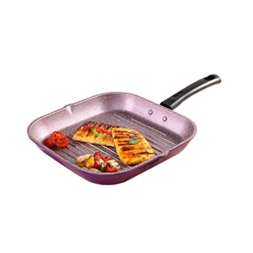 Wonderchef Valencia NonStick Grill Pan | Cool Touch Bakelite Handle | Pure Grade Aluminium| Pfoa Free| Size 24 Cm | 1.6 Litres 