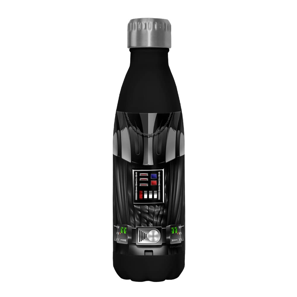 Star Wars Vader Front 17 oz Stainless Steel Water Bottle, 17 Ounce, Multicolored (STRW6737-95815800)
