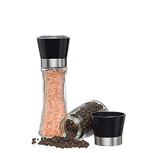 Dkexl Salt & Pepper Crusher Spice Rack Salt & Pepper Grinder, Salt And Pepper Shaker With Adjustable Coarseness Pepper Mill Shak