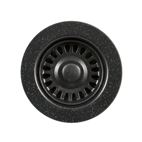Houzer 190-9268 3-1/2 Inch Granite Black Basket Sink Strainer, 4-1/2'' X 3-7/16''