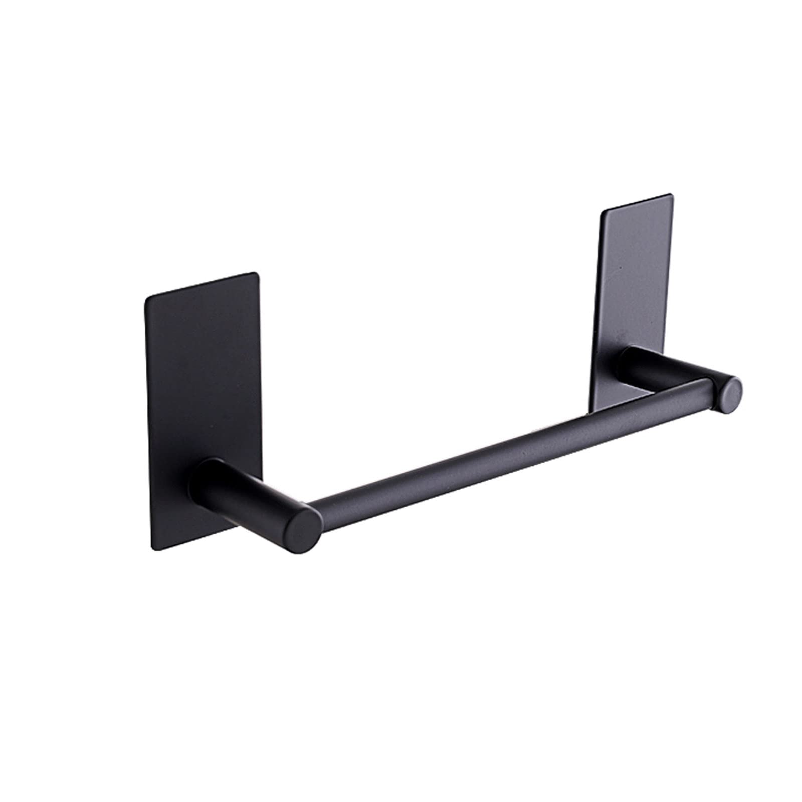 Adhesive Black Towel Bar 9-Inch, Stick On Bath Towel Rack, Hand Towel Holders, No Drilling On Wall - Black
