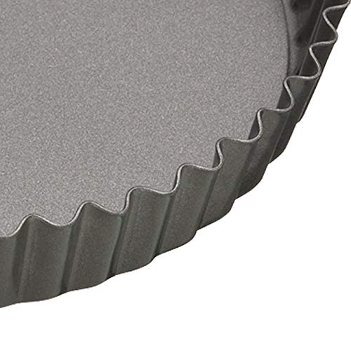 Kitchencraft Masterclass Non-Stick Fluted Flan Tin/Quiche Pan With Loose Base, 20 Cm (8'')