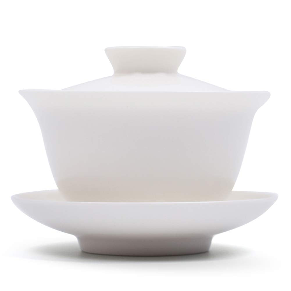 Mozentea Ceramic Gaiwan Tea Set, Gai Wan Tea Cup For Chinese Gong Fu Tea Ceremony To Brew Loose Oolong Or Black & Green Flower T