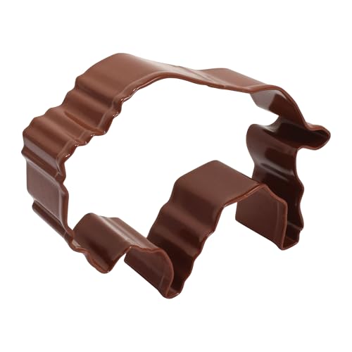 R&M Buffalo 4'' Cookie Cutter Brown With Brightly Colored, Durable, Baked-On Polyresin Finish