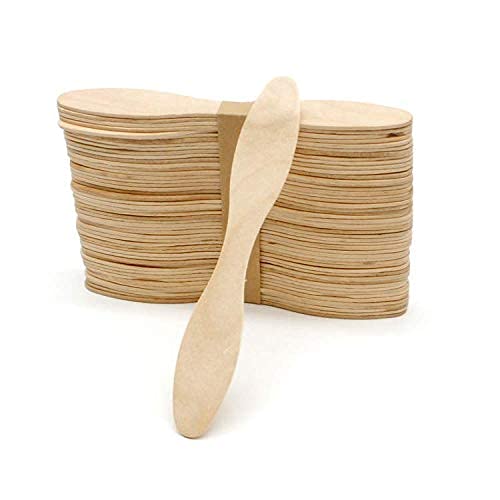 Concession Essentials 500 Count Wooden Biodegradable Tasting Spoons - 5 Inch Eco Friendly Taster Spoons - Perfect For Sampling F