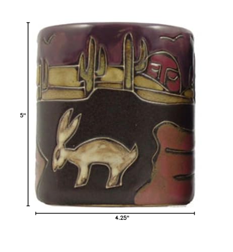 Mara Stoneware Mug - 16 oz Purple Stoneware - Desert Scene - Model 510F5