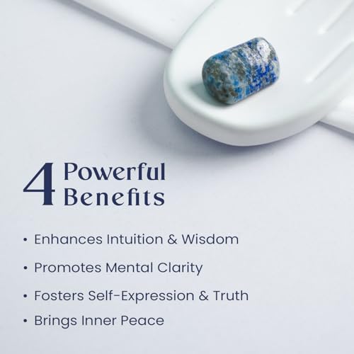 Astrotalk Lapis Lazuli Tumble | Enhances Intuition, Wisdom & Mental Clarity | Awakens Third Eye Chakra for Self-Expression, Peace & Focus | Office Table & Living Room Decor | Gift for Man & Woman