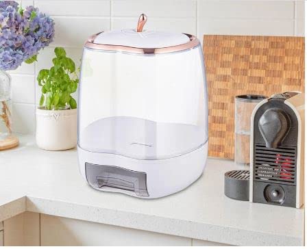 Jolfay Rice Dispenser 10 Kg Cereal Containers With Lid And Measuring Cup For Kitchen Organization And Storage Cereal Containers 