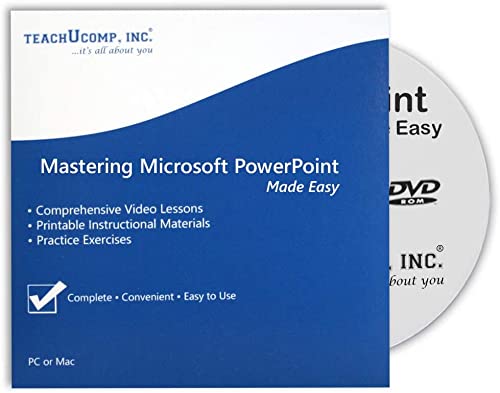 TEAcHUcOMP Video Training Tutorial for Microsoft PowerPoint 2019 and 365 DVD-ROM course and PDF Manual