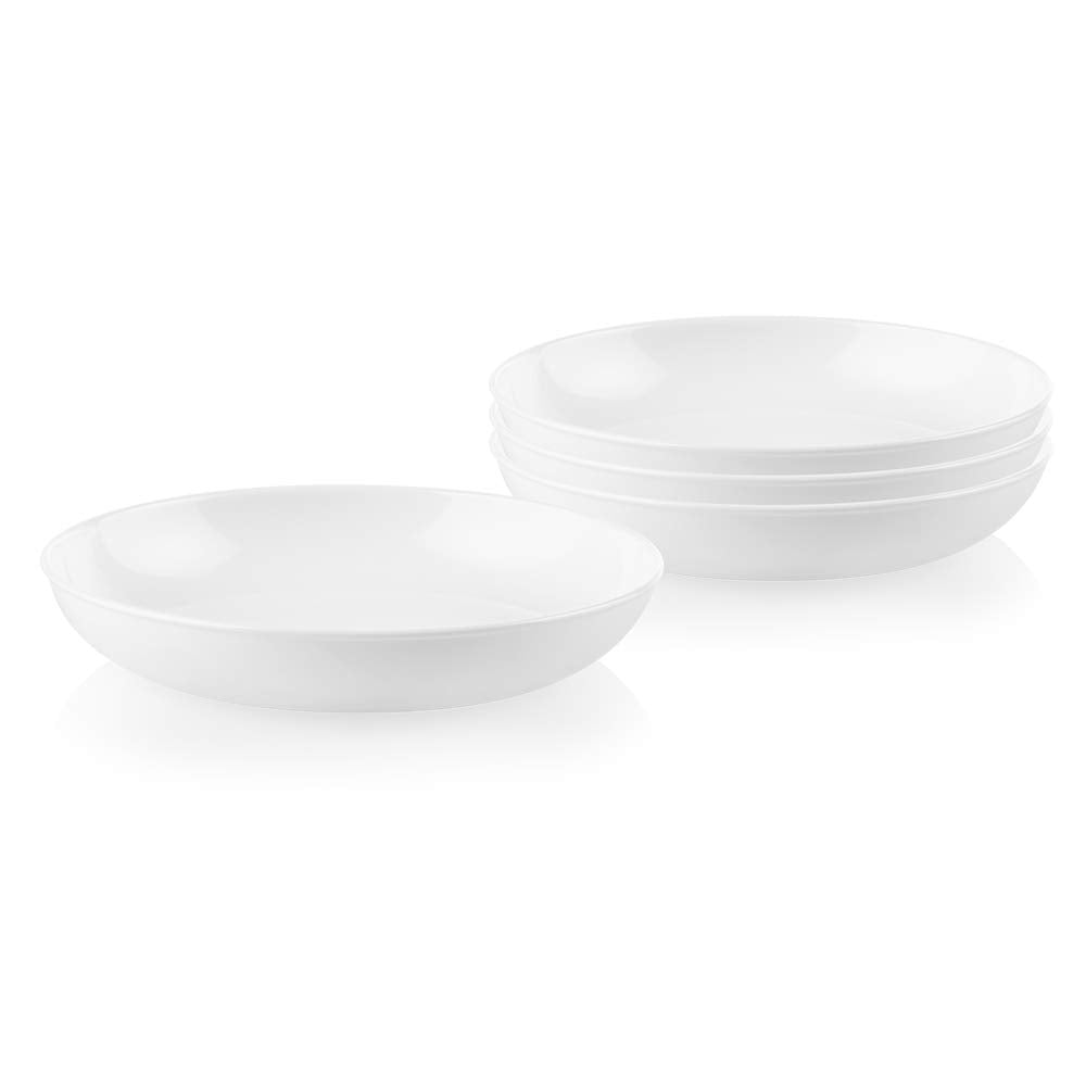 Corelle 4Pc Versa Bowls for Pasta, Salad and More, Service for 4, Durable and EcoFriendly 30Oz , Compact Stack Bowl Set, Micr