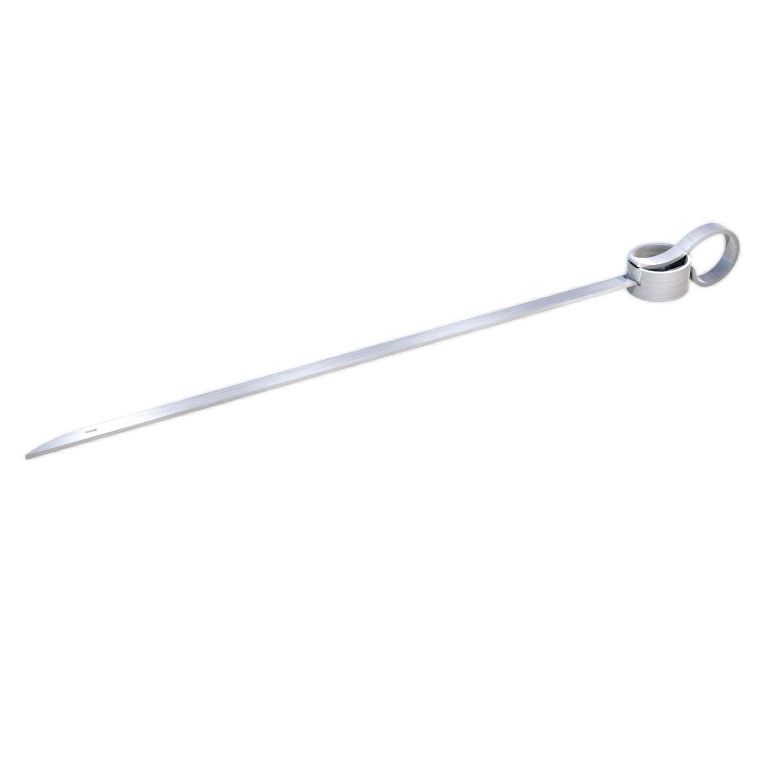 Spitfire Skewer With Food Puller (Pack Of 10, 13.8 Inches Long) Stainless Steel, Ultimate Outdoor Cooking Gear For Bbq, Kabob, R