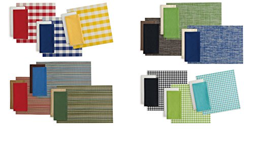 DII Fig Green Pvc Tweed Placemat (Set of 6)