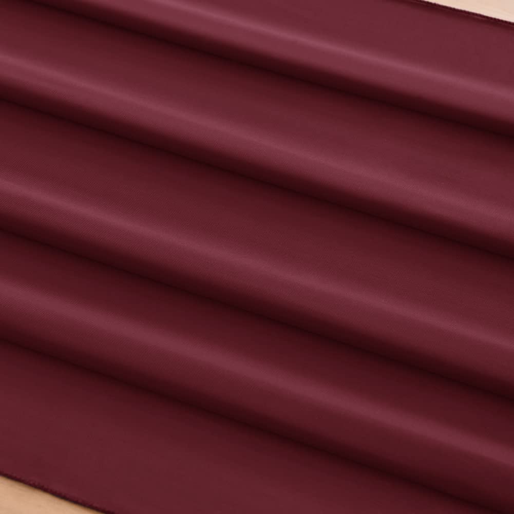Socomi 14Ft Burgundy Chiffon Table Runner 29X170 Inches Sheer Wedding Runner Romantic Rustic Table Runner For Easter Thanksgivin