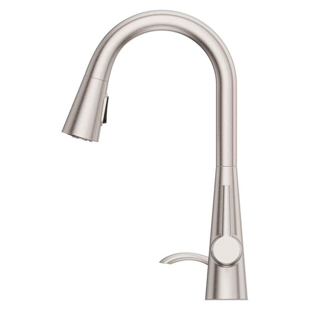 Pfister Barulli Kitchen Faucet With Pull Down Sprayer And Soap Dispenser, Single Handle, High Arc, Spot Defense Stainless Steel